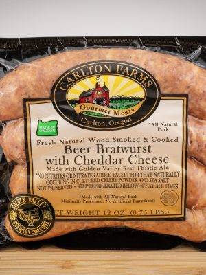 Beer Bratwurst with Cheddar Cheese